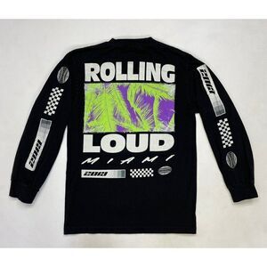 Rolling Loud Miami 2019 T-shirt Women Small Black Music Merch Long Sleeve